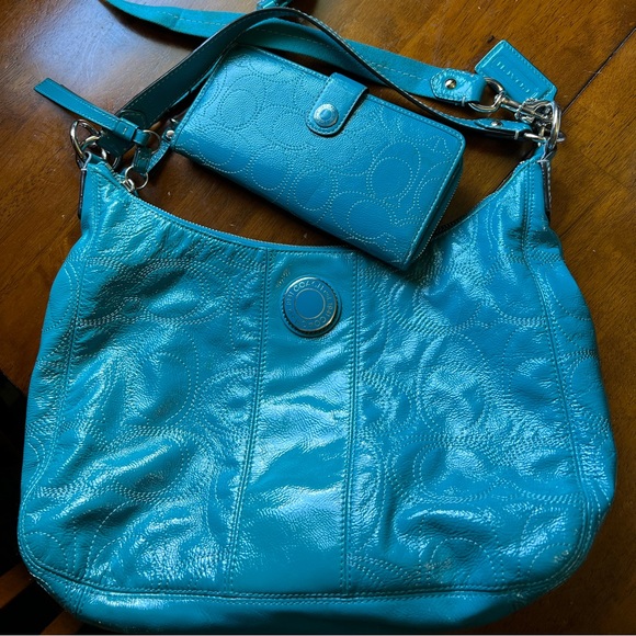 Coach Handbag - Teal - Picture 2 of 5